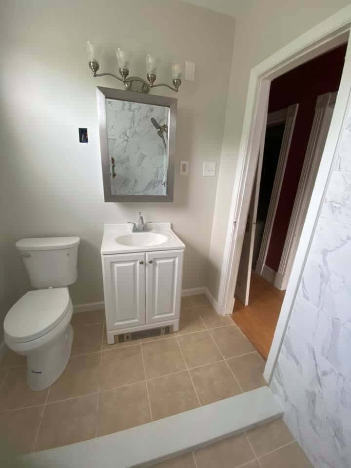 Interior painting and bathroom vanity remodel after