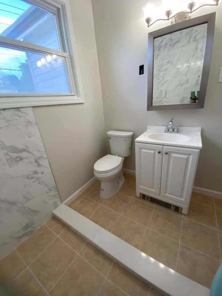 Clean home improvement finish detail