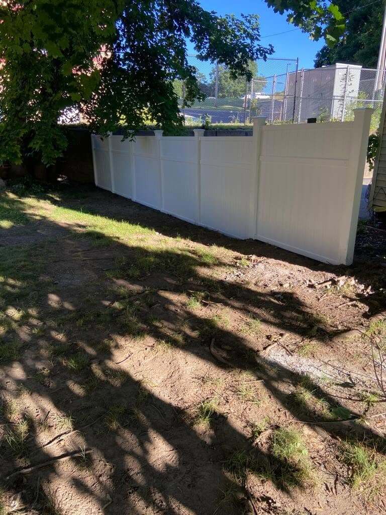 Fence installation and painting after