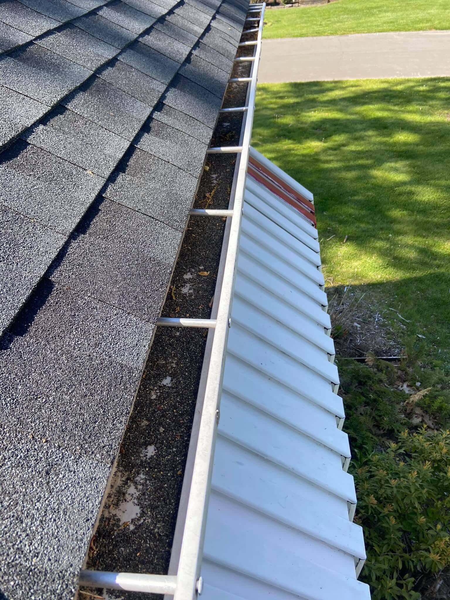 Gutter cleaning before