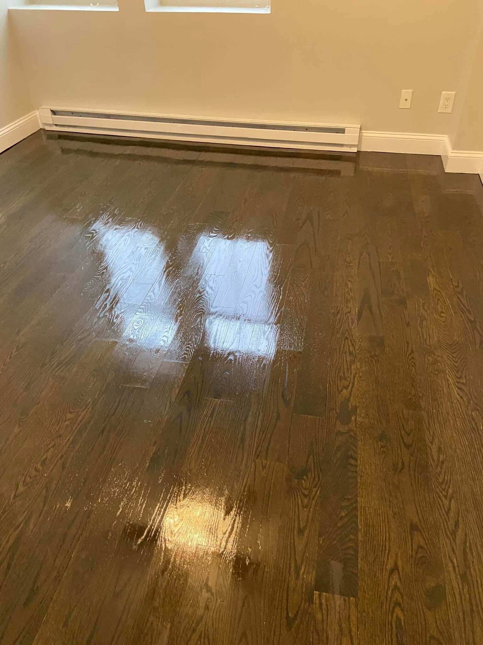 Hardwood floor refinishing after result