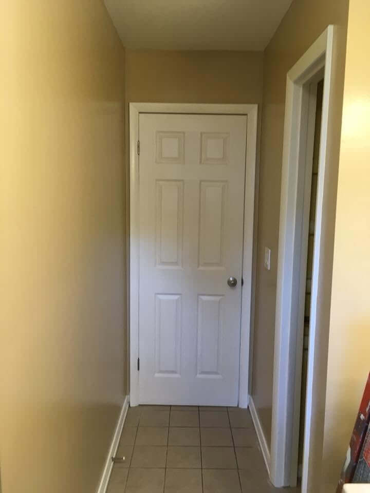 Interior painting hallway after